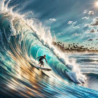 Big wave surfing wallpaper