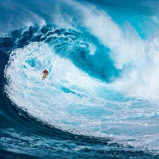 Big wave surfing wallpaper