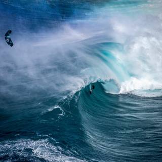 Big wave surfing wallpaper