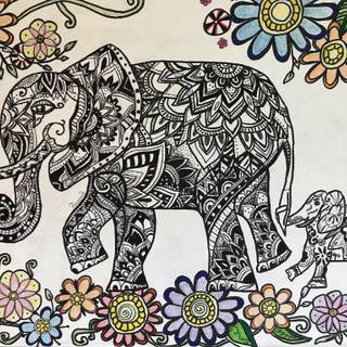 Elephant mandala wallpaper