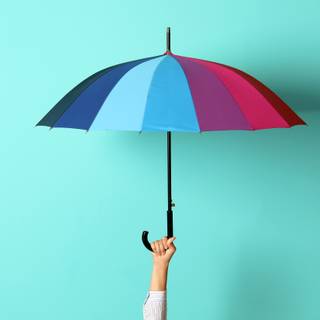 Spring rainbow umbrella wallpaper