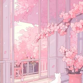 Lofi spring aesthetic wallpaper