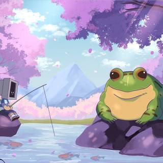 Lofi spring aesthetic wallpaper