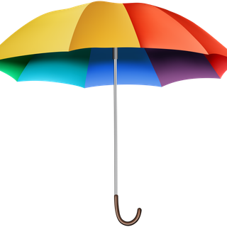 Spring rainbow umbrella wallpaper