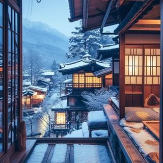 Japan winter iPhone wallpaper