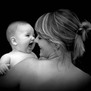 Mother black and white wallpaper