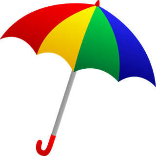 Spring rainbow umbrella wallpaper