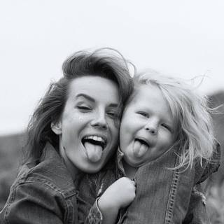 Mother black and white wallpaper