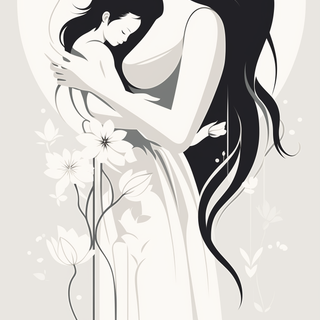 Mother black and white wallpaper