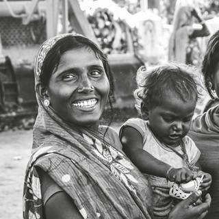 Mother black and white wallpaper