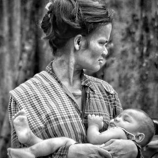 Mother black and white wallpaper