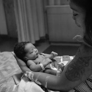 Mother black and white wallpaper