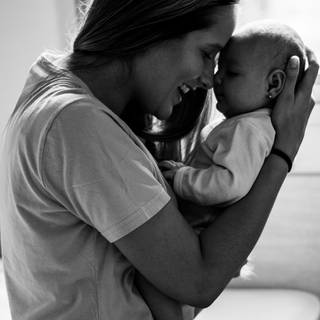 Mother black and white wallpaper