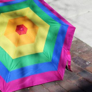 Spring rainbow umbrella wallpaper