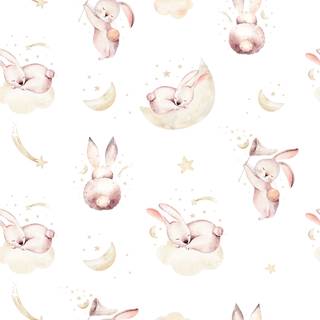 Easter bunny watercolor wallpaper