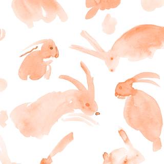 Easter bunny watercolor wallpaper