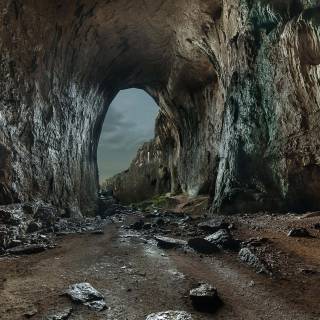 Cave entrance wallpaper