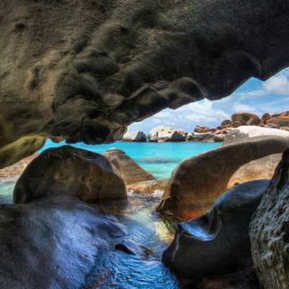 Cave entrance wallpaper