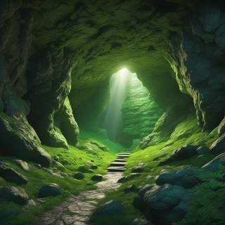 Cave entrance wallpaper