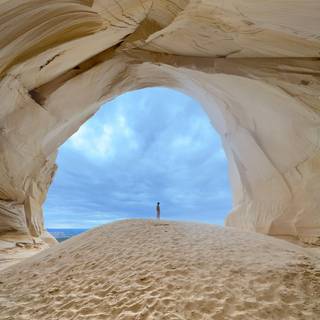 Cave entrance wallpaper