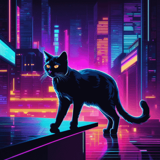 Hacker cat wallpaper
