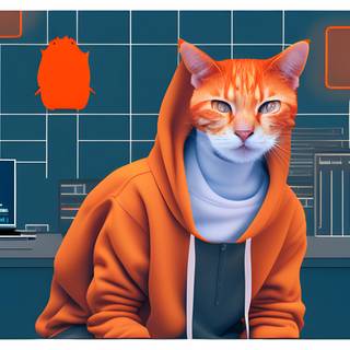 Hacker cat wallpaper