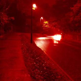 Red street wallpaper