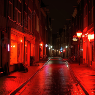 Red street wallpaper
