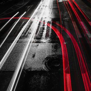 Red street wallpaper