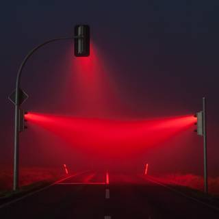 Red street wallpaper