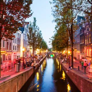 Red street wallpaper