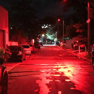 Red street wallpaper