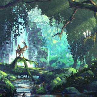 Ghibli nature wallpaper