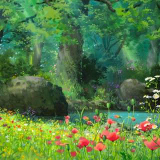 Ghibli nature wallpaper