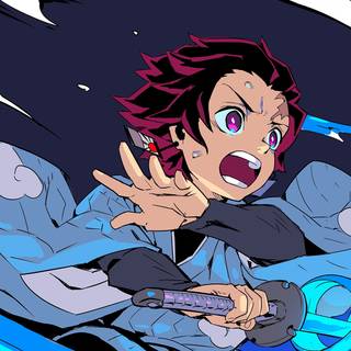Tanjiro blue wallpaper