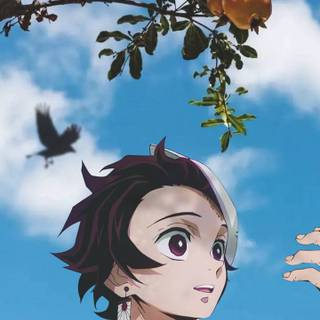 Tanjiro blue wallpaper