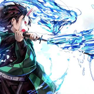 Tanjiro blue wallpaper