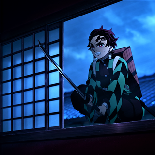 Tanjiro blue wallpaper