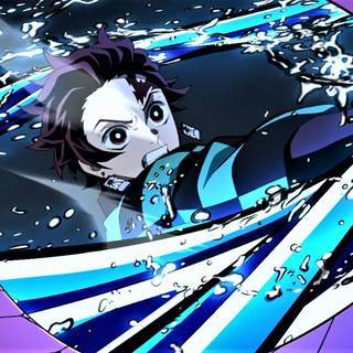 Tanjiro blue wallpaper