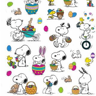 iPhone Charlie Brown Easter wallpaper