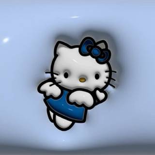 Hello Kitty desktop blue wallpaper