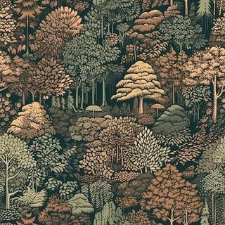 Boho plants wallpaper