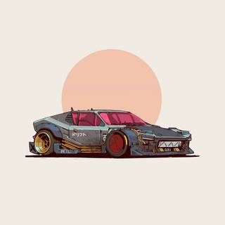 Minimalist car phone wallpaper