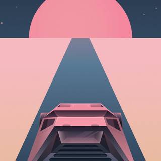 Minimalist car phone wallpaper