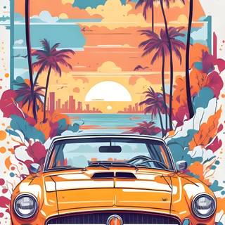 Minimalist car phone wallpaper