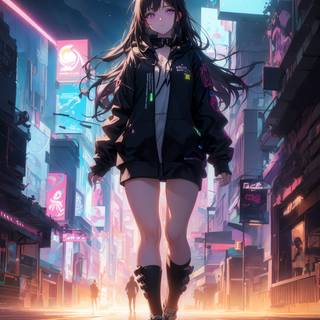 Cyberpunk 2077 anime wallpaper