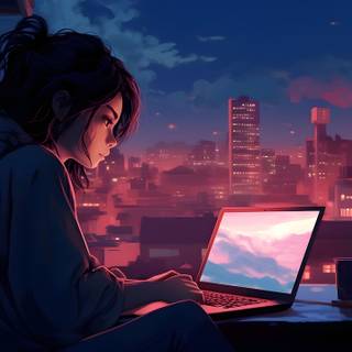 Lofi girl desktop wallpaper