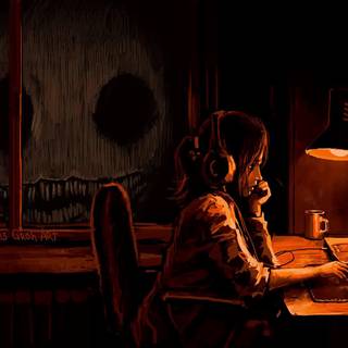 Lofi girl desktop wallpaper