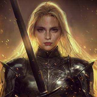 Warrior girl desktop wallpaper