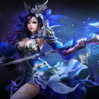 Warrior girl desktop wallpaper